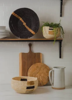 KAZI Home Goods Medium Banana Leaf Kisasa Basket