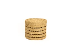 KAZI Medium Lidded Lace Grass Box Home Goods