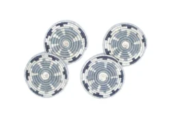 KAZI Metallic Gray Hope Oversized Coaster Set