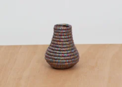 KAZI Metallic Prism Tiny Bulb Vase