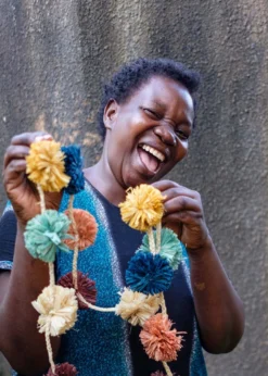 KAZI Home Goods Multicolor Pom Pom Garland