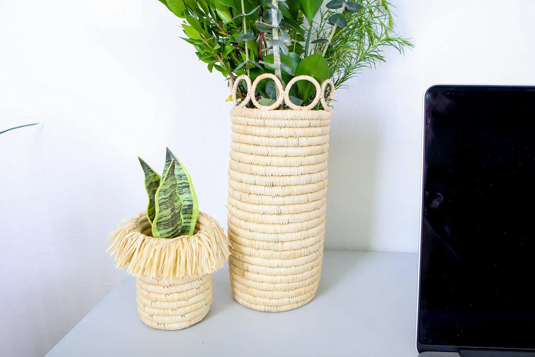 KAZI Natural Fringed Brush Cup Home Goods 4 KAZI Natural Fringed Brush Cup Home Goods