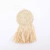KAZI Fair Trade Natural Fringed Disc Ornament