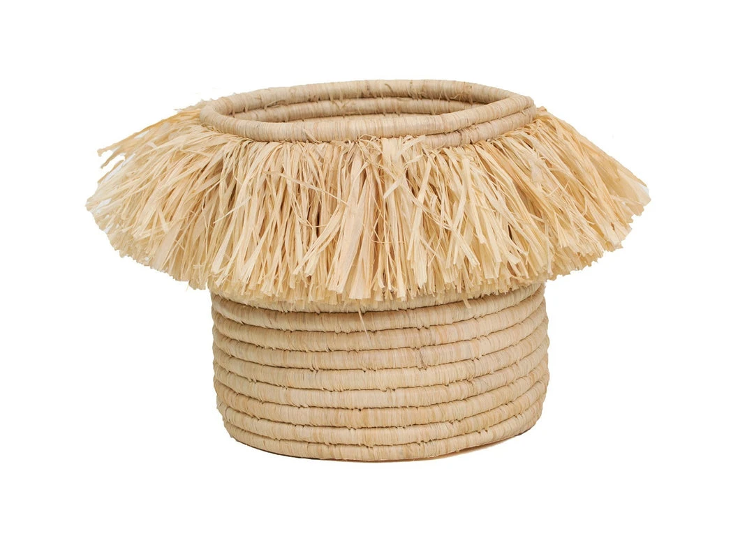 KAZI Home Goods Natural Fringed Large Catch All 3 KAZI Home Goods Natural Fringed Large Catch All