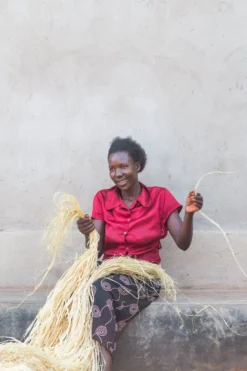 KAZI Natural Fringed Small Catch All