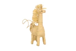 KAZI Fair Trade Natural Raffia Giraffe Ornament