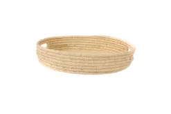 KAZI Natural Raffia Oval Tray Home Goods