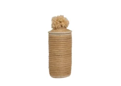 KAZI Home Goods Natural Tina Pom Pom Box