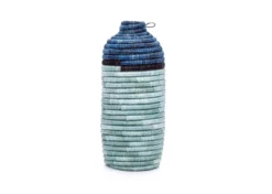 KAZI Navy + Silver Blue Atelier Vase Home Goods