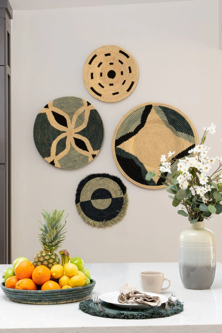 KAZI Home Goods Nea Opal Gray Wall Plate II 4 KAZI Home Goods Nea Opal Gray Wall Plate II