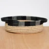 KAZI Opal Gray Color Blocked Oval Basket Home Goods