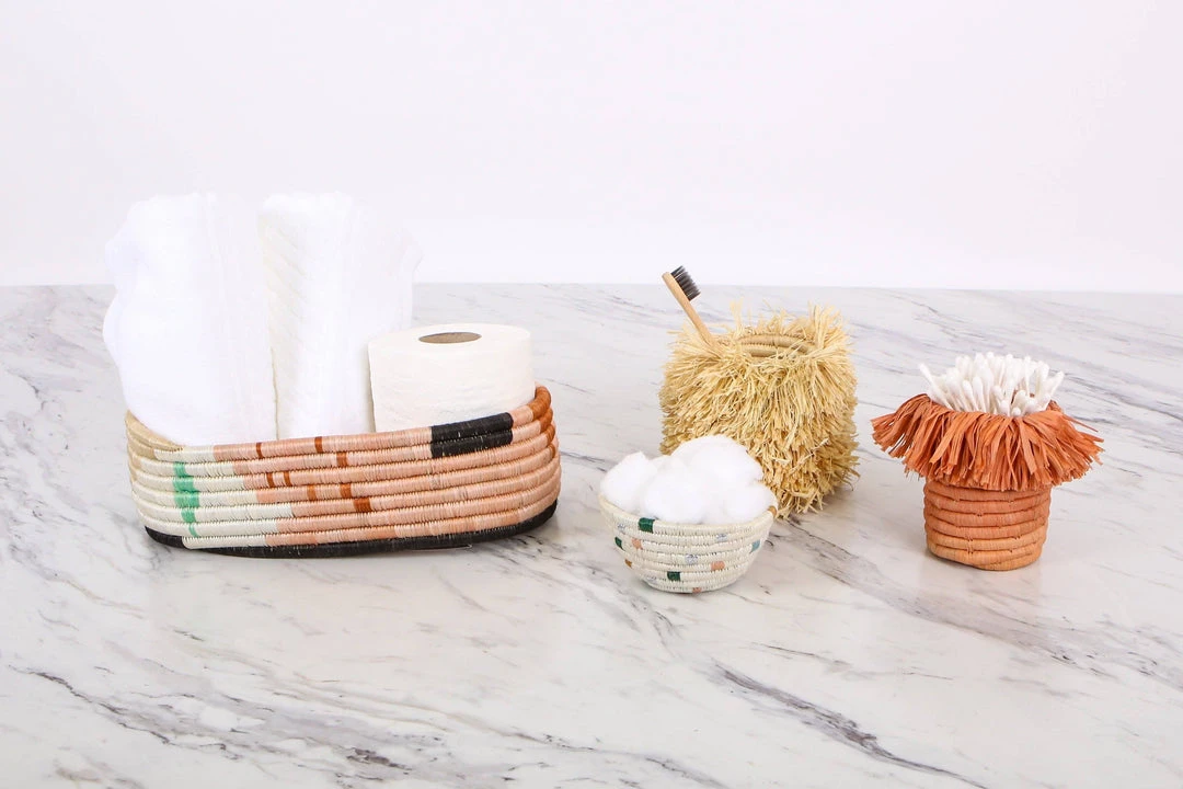 KAZI Peach Fringed Brush Cup 4 KAZI Peach Fringed Brush Cup