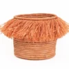 KAZI Home Goods Peach Fringed Large Catch All 2 KAZI Home Goods Peach Fringed Large Catch All