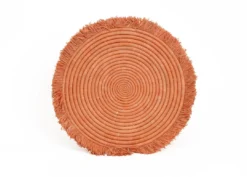 KAZI Peach Large Fringed Wall Charger