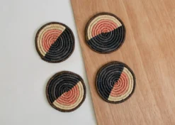 KAZI Home Goods Peach Soleil Coaster Set