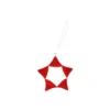 KAZI Red Beaded Star Ornament Fair Trade