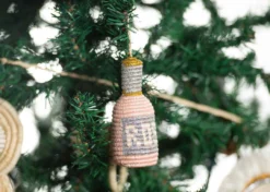 KAZI Rosé Bottle Ornament Fair Trade