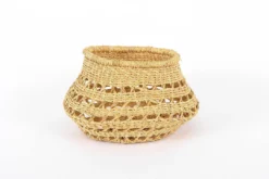 KAZI Home Goods Round Tapered All Natural Lace Basket