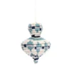 KAZI Fair Trade Rounded Blue Metallic Ornament 2 KAZI Fair Trade Rounded Blue Metallic Ornament