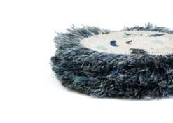 KAZI Silver Blue + Black Fringed Coasters Home Goods 10 KAZI Silver Blue + Black Fringed Coasters Home Goods