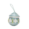 KAZI Silver Blue Egg Shaped Box Ornament