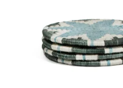 KAZI Silver Blue Hope Coaster Set