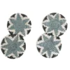 KAZI Silver Blue Hope Coaster Set