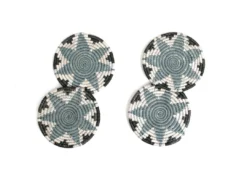 KAZI Silver Blue Hope Coaster Set