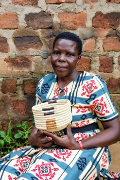 KAZI Home Goods Small Banana Leaf Kisasa Deep Round Bowl