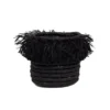 KAZI Small Black Fringed Catch All Home Goods