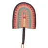 KAZI Small Desert Rose Fan With Leather Handle