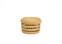 KAZI Small Lidded Lace Grass Box Home Goods