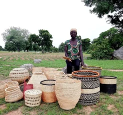 KAZI Small Lidded Lace Grass Box Home Goods