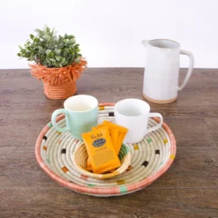 KAZI Small Peach Fringed Catch All