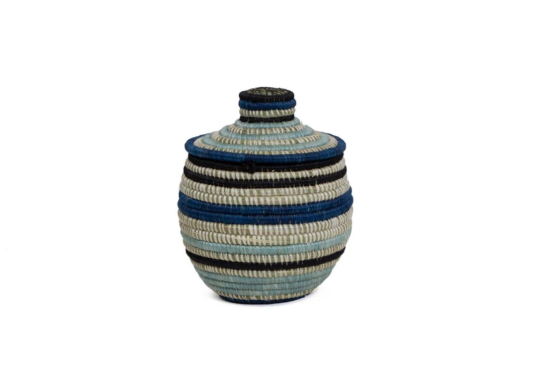 KAZI Small Silver Blue Geo Box 3 KAZI Small Silver Blue Geo Box