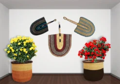 KAZI Small Sky Blue & Sun Fan