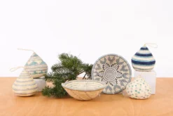 KAZI Soft Blue + Navy Bulb Ornament 10 KAZI Soft Blue + Navy Bulb Ornament