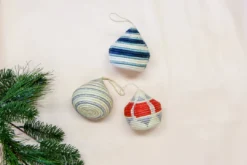 KAZI Soft Blue + Navy Bulb Ornament 9 KAZI Soft Blue + Navy Bulb Ornament