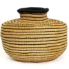 KAZI Striped Black Grass Pot