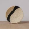 KAZI Striped Black + Natural Small Raffia Bowl 1 KAZI Striped Black + Natural Small Raffia Bowl