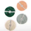 KAZI Striped Metallic Floret Coasters