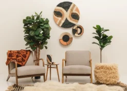 KAZI Home Goods Tabia Peach Wall Plate III