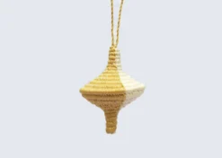 KAZI Teardrop Gold Metallic Ornament Fair Trade
