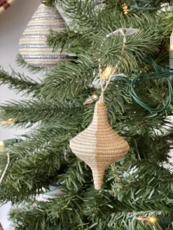 KAZI Teardrop Gold Metallic Ornament Fair Trade