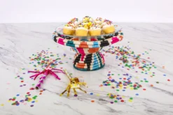 KAZI Vivid Viola Cake Stand Home Goods