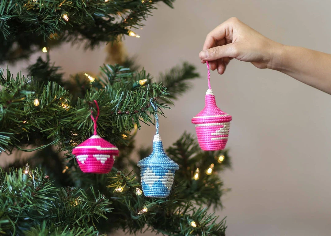 KAZI Fair Trade Vivid Viola Nya Ornament Set 4 KAZI Fair Trade Vivid Viola Nya Ornament Set