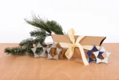 KAZI White Beaded Star Ornament