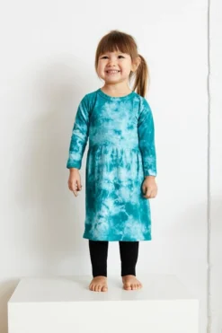 North Of West Kids' Tie Dye Long Sleeve Dress - Atlantic Sale