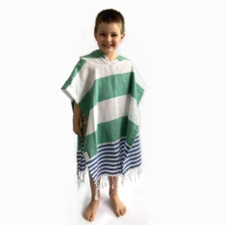 Hilana: Upcycled Cotton Home Goods Kids' Veracruz Upcycled Hooded Poncho Towel