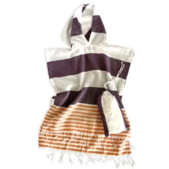 Hilana: Upcycled Cotton Home Goods Kids' Veracruz Upcycled Hooded Poncho Towel